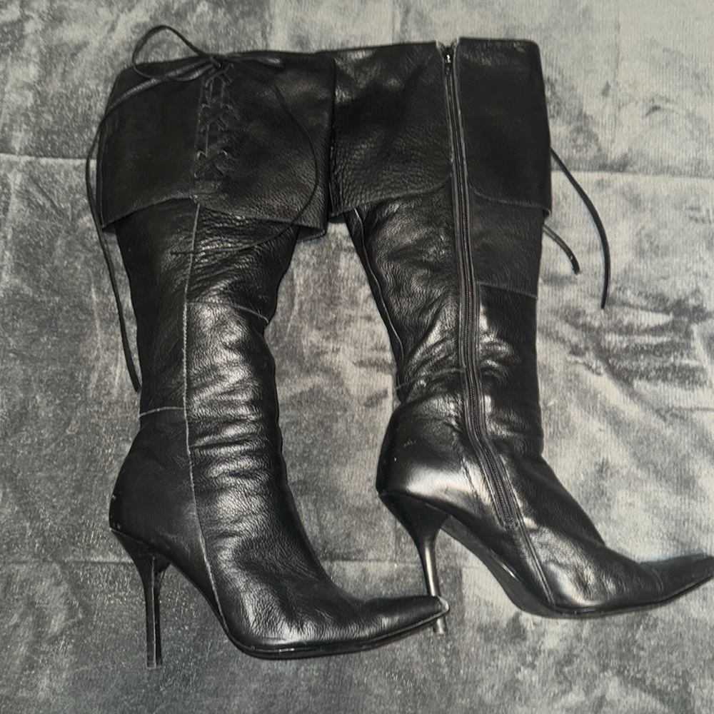 Steve Madden size 8M “Weapon” leather zip up boots - Picture 2 of 9